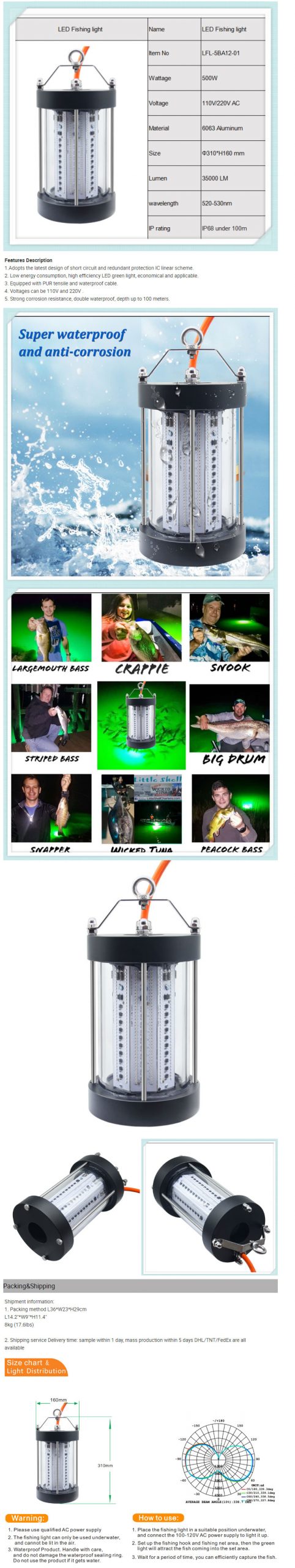 LED Underwater Fishing Light