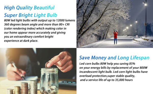 Buy LED Corn Light Bulb 80w