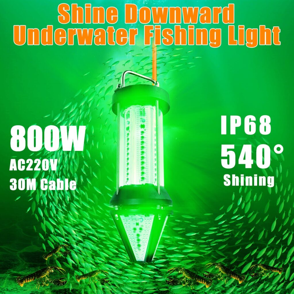 LED Fishing Lights Underwater 1500W Dimmable AC220-240V LED Fishing Lights  For Boat LED Fishing Lights